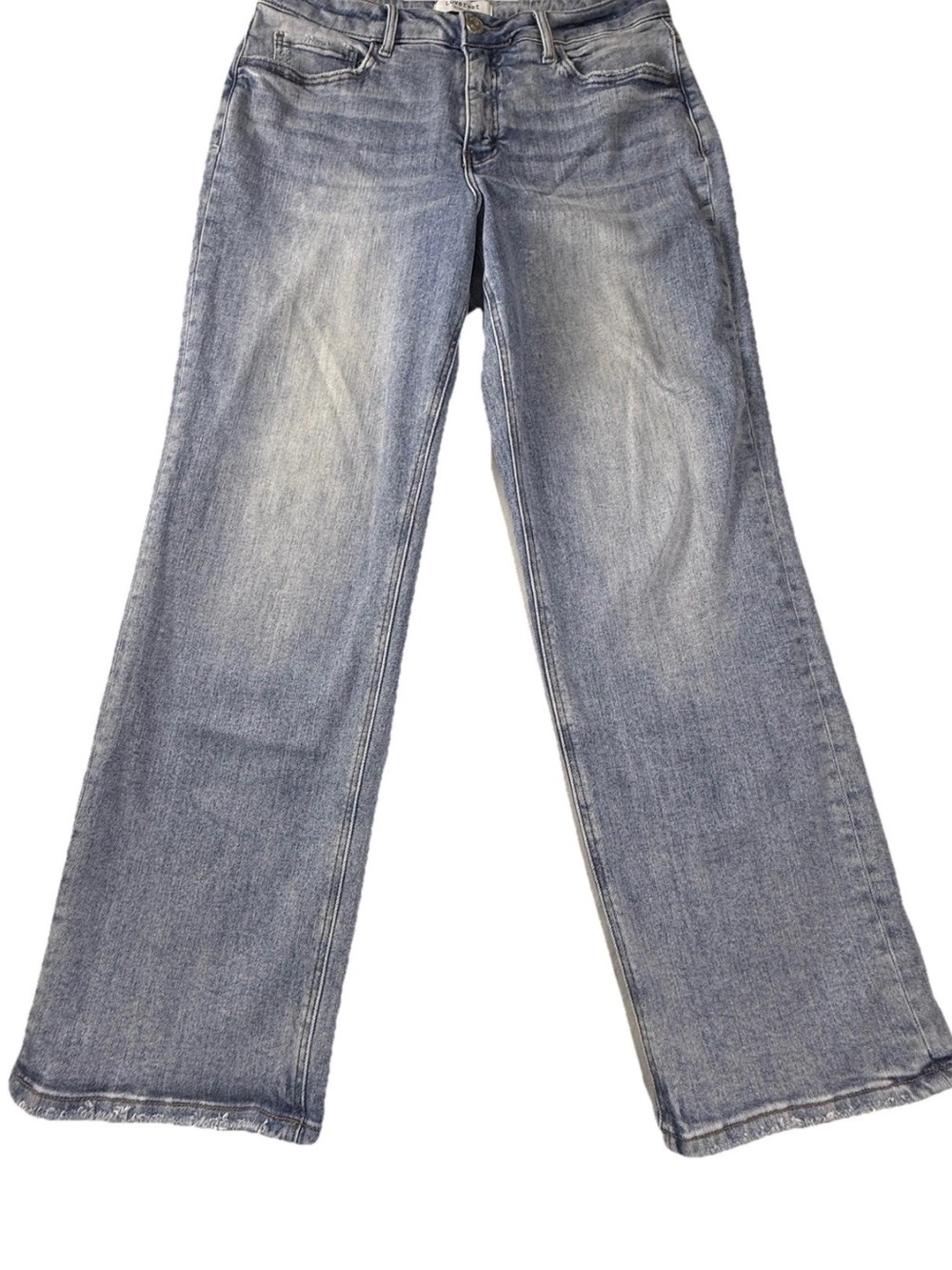 Lovervet By Vervet Womens Sz 16 36x31 Jeans Wide Leg Distressed Style LV1358